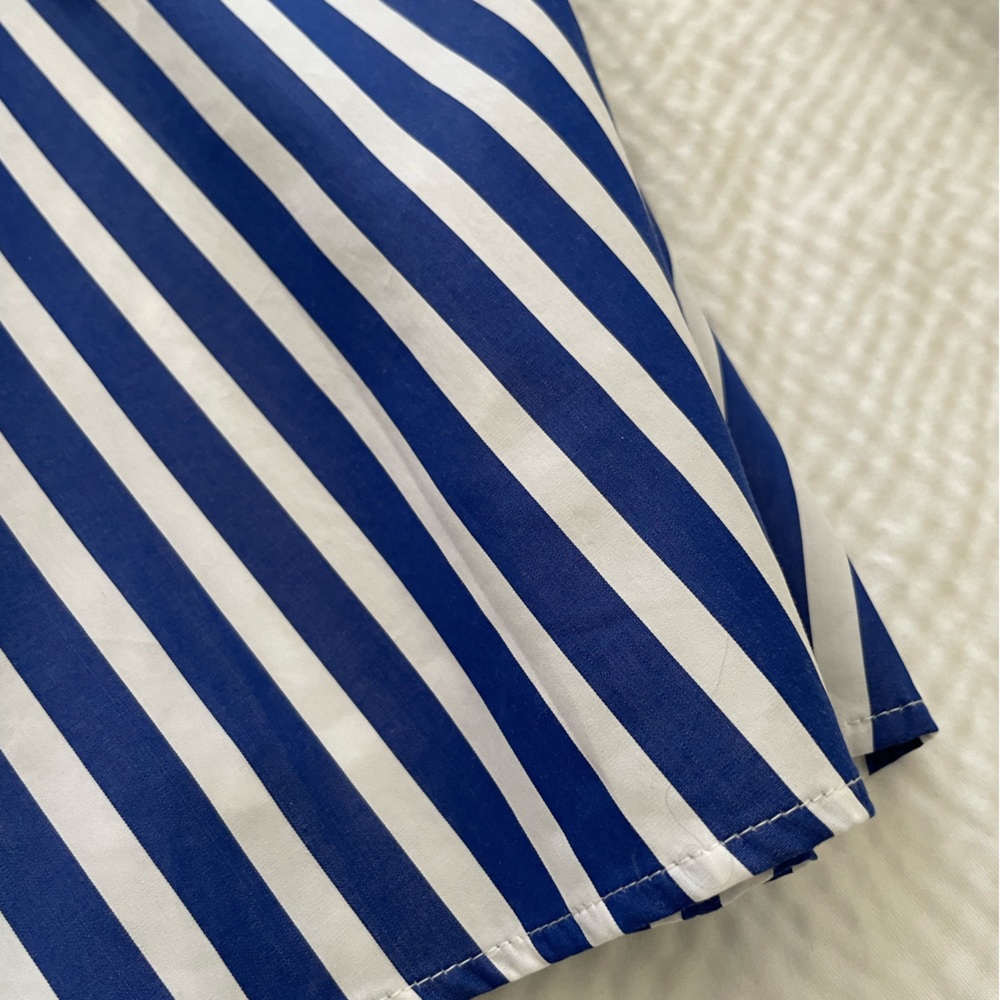 Ralph Lauren Coastal Style Blue Striped A-Line Sleeveless Midi Dress - Picture 9 of 13